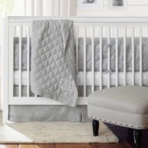 Pottery Barn Kids Belgian Flax Linen crib quilt